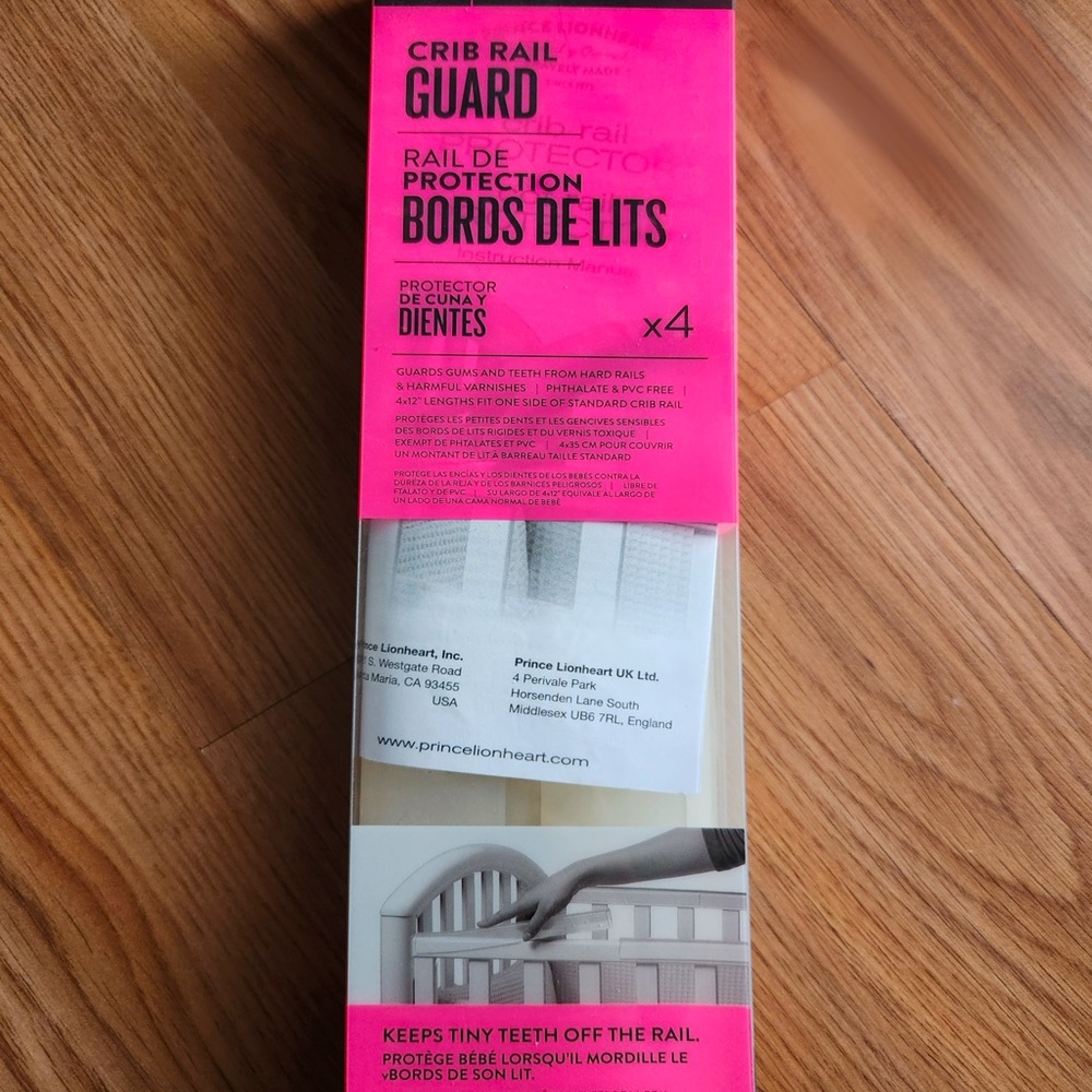 Prince Lionheart Crib Rail Guard - Pink